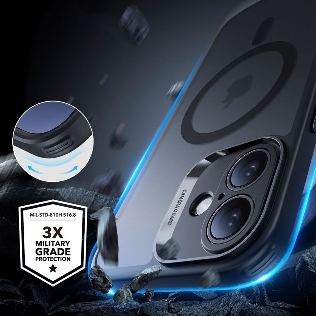 ESR Classic Pro Halolock MagSafe Set Cover & Skærmbeskyttelse til iPhone 16 - Sort