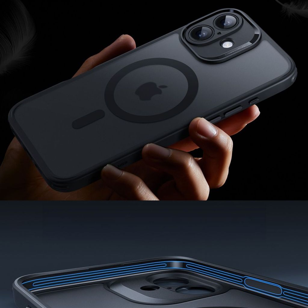 ESR Classic Pro Halolock MagSafe Set Cover & Skærmbeskyttelse til iPhone 16 - Sort