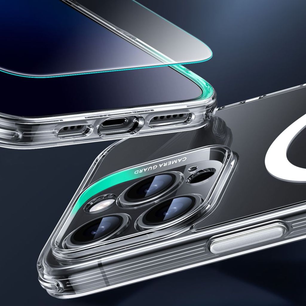 ESR Classic Pro Halolock MagSafe Set Cover & Skærmbeskyttelse til iPhone 16 Pro - Gennemsigtig