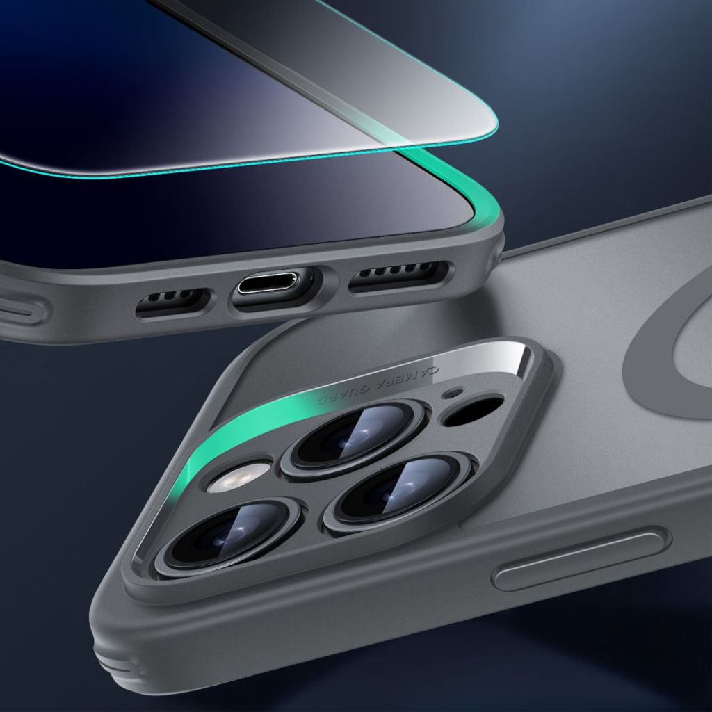 ESR Classic Pro Halolock MagSafe Set Cover & Skærmbeskyttelse til iPhone 16 Pro - Grå