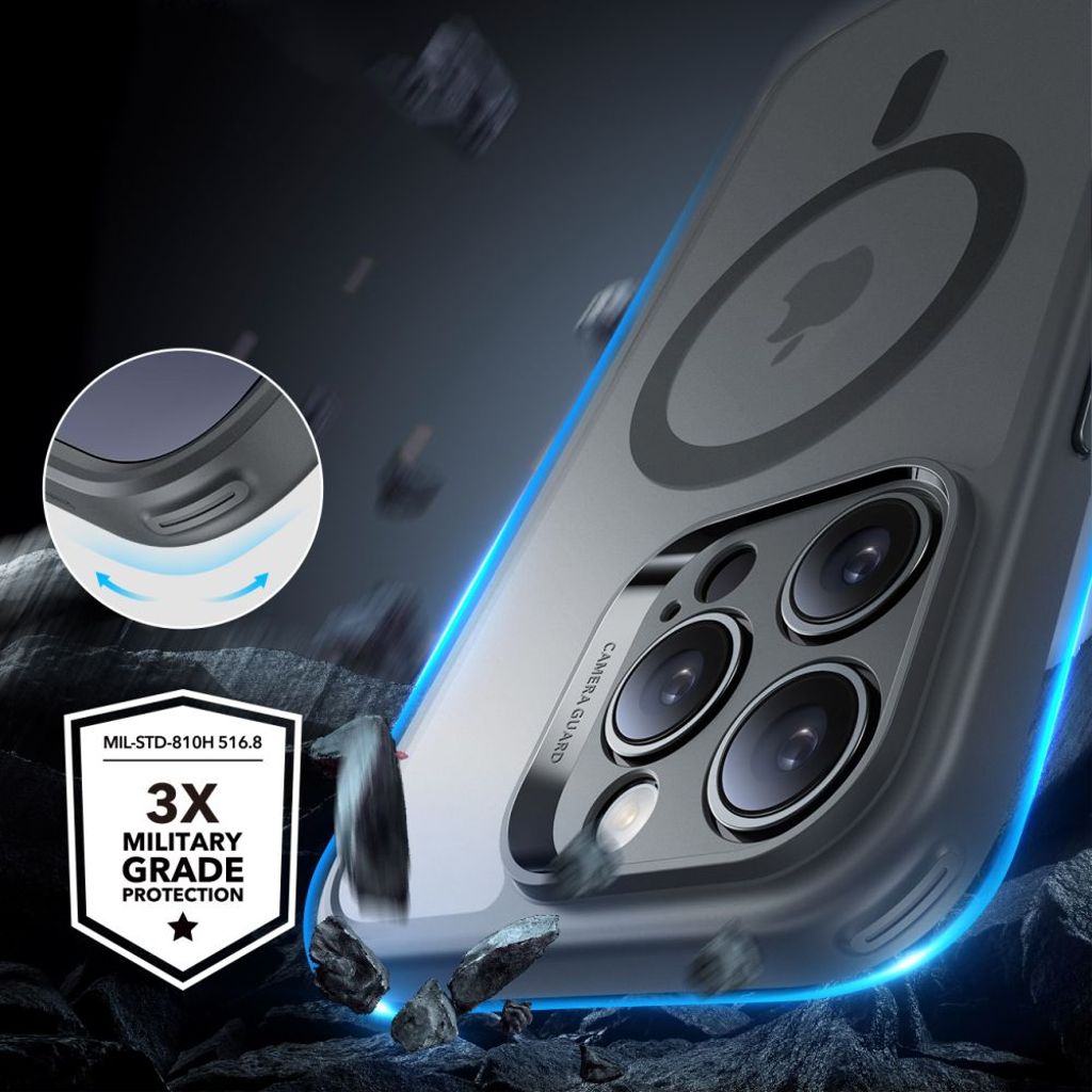 ESR Classic Pro Halolock MagSafe Set Cover & Skærmbeskyttelse til iPhone 16 Pro Max - Grå