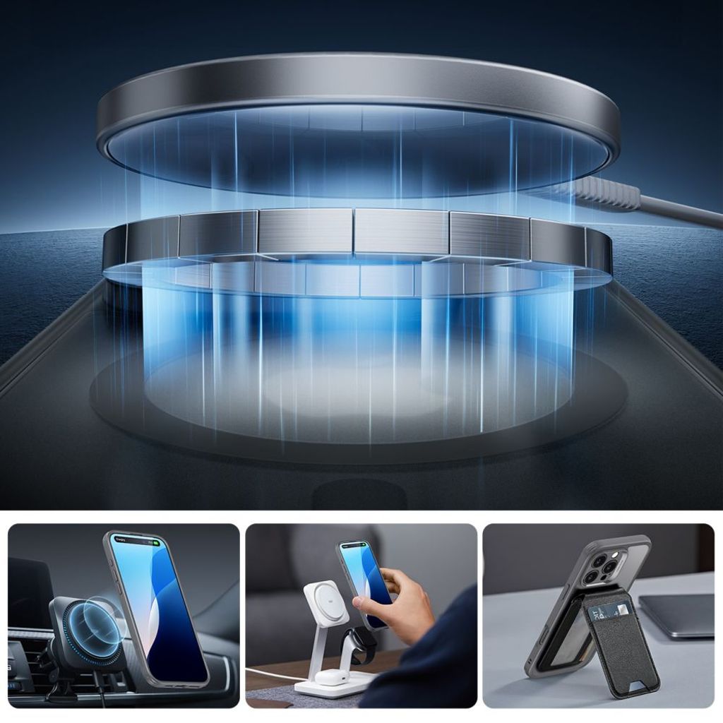 ESR Classic Pro Halolock MagSafe Set Cover & Skærmbeskyttelse til iPhone 16 Pro Max - Grå