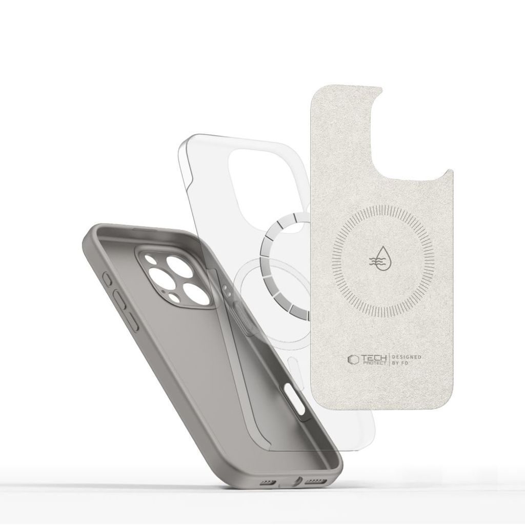 Tech-Protect Liquid Silicone MagSafe Deksel til iPhone 16 Pro Max - Svart