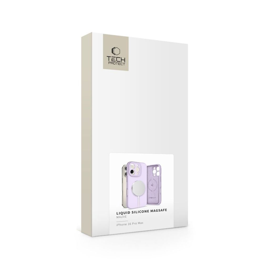 Tech-Protect Liquid Silicone MagSafe Deksel til iPhone 16 Pro Max - Lilla