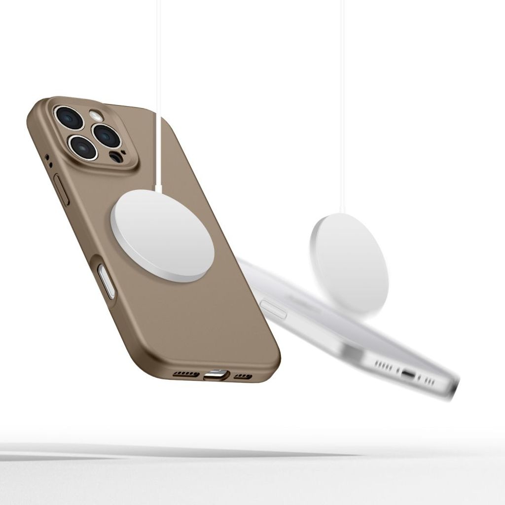 Tech-Protect Liquid Silicone MagSafe Cover til iPhone 16 Pro Max - Brun