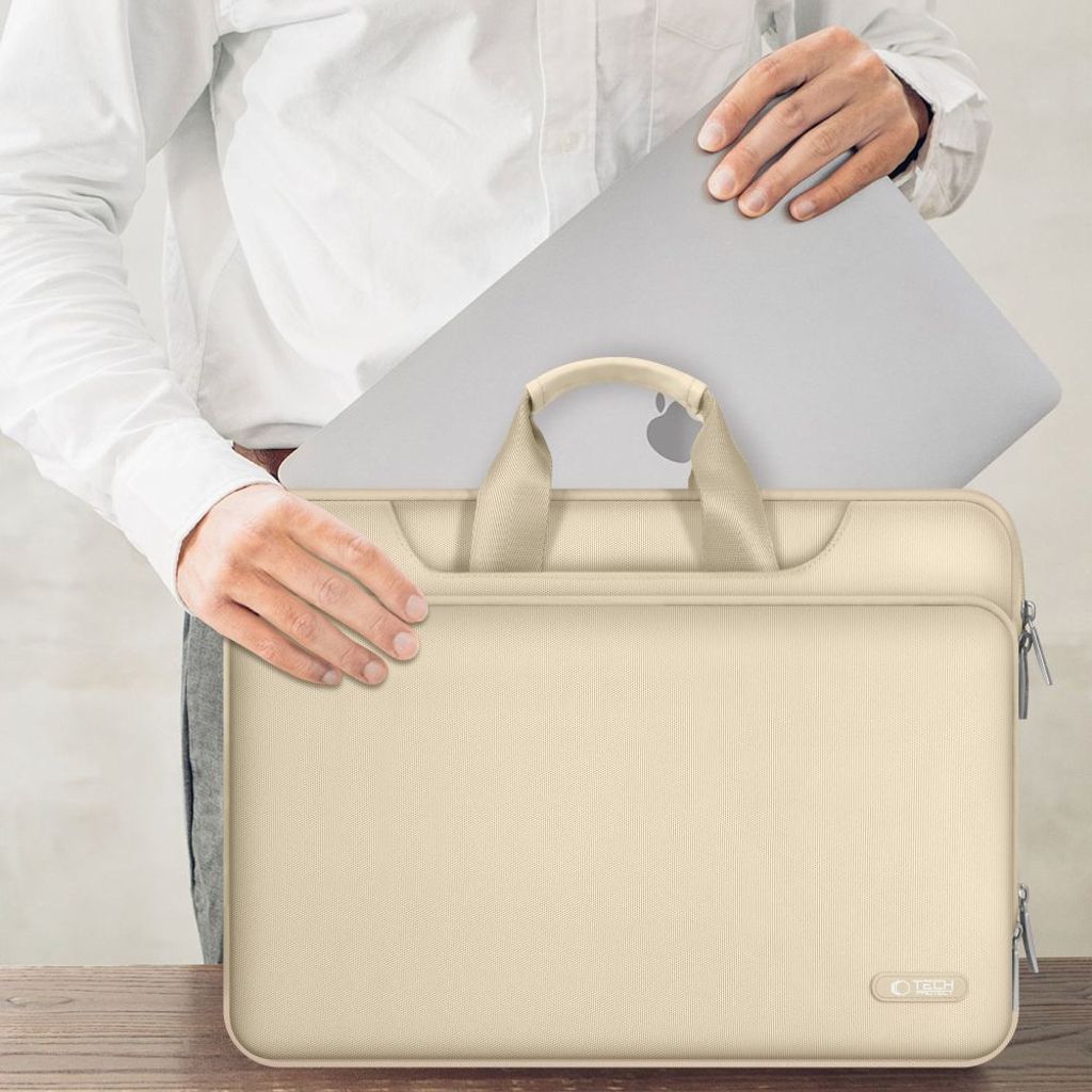 Tech-Protect Pocket Laptop Cover 15-16" – Beige