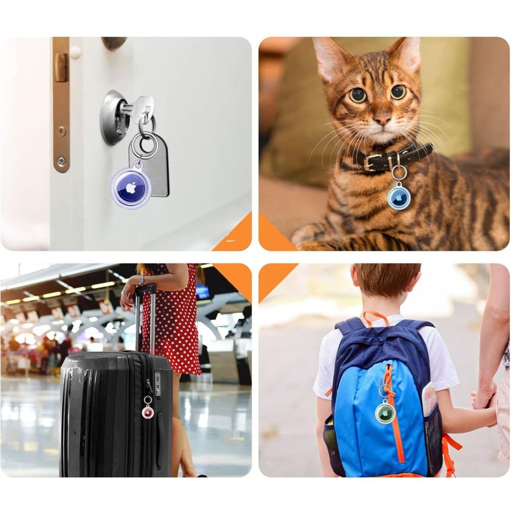 Tech-Protect Apple AirTag Kuori 4-pakkaus – Läpinäkyvä