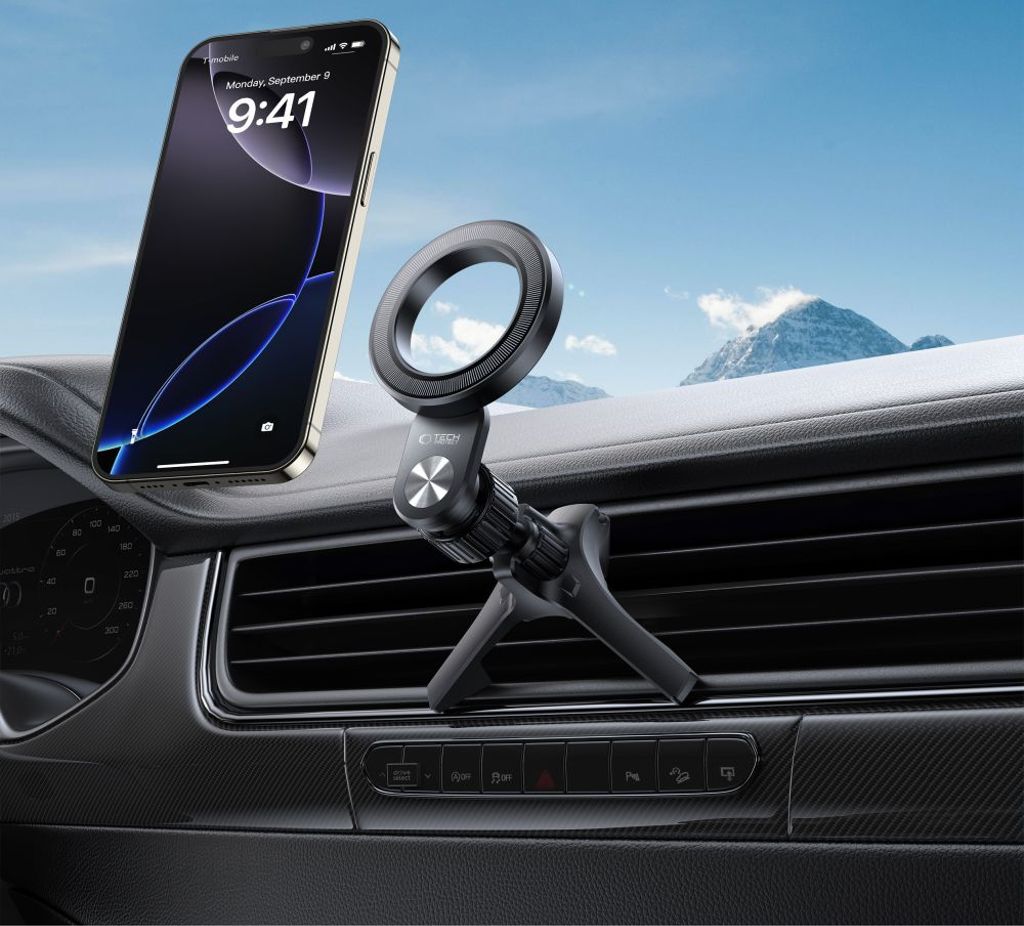 Tech-Protect N53 puhelinteline autoon MagSafe-ringeillä – Musta