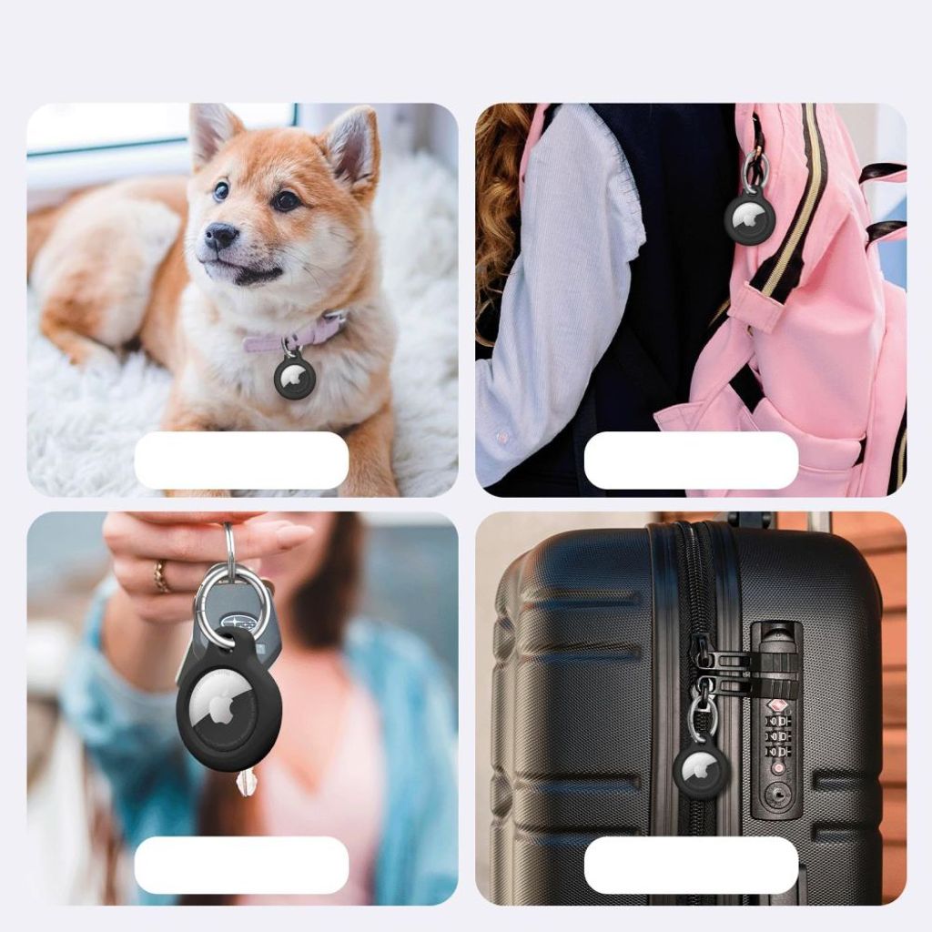 Tech-Protect Apple AirTag Kuori karabiinihakalla, 2 kpl – Musta