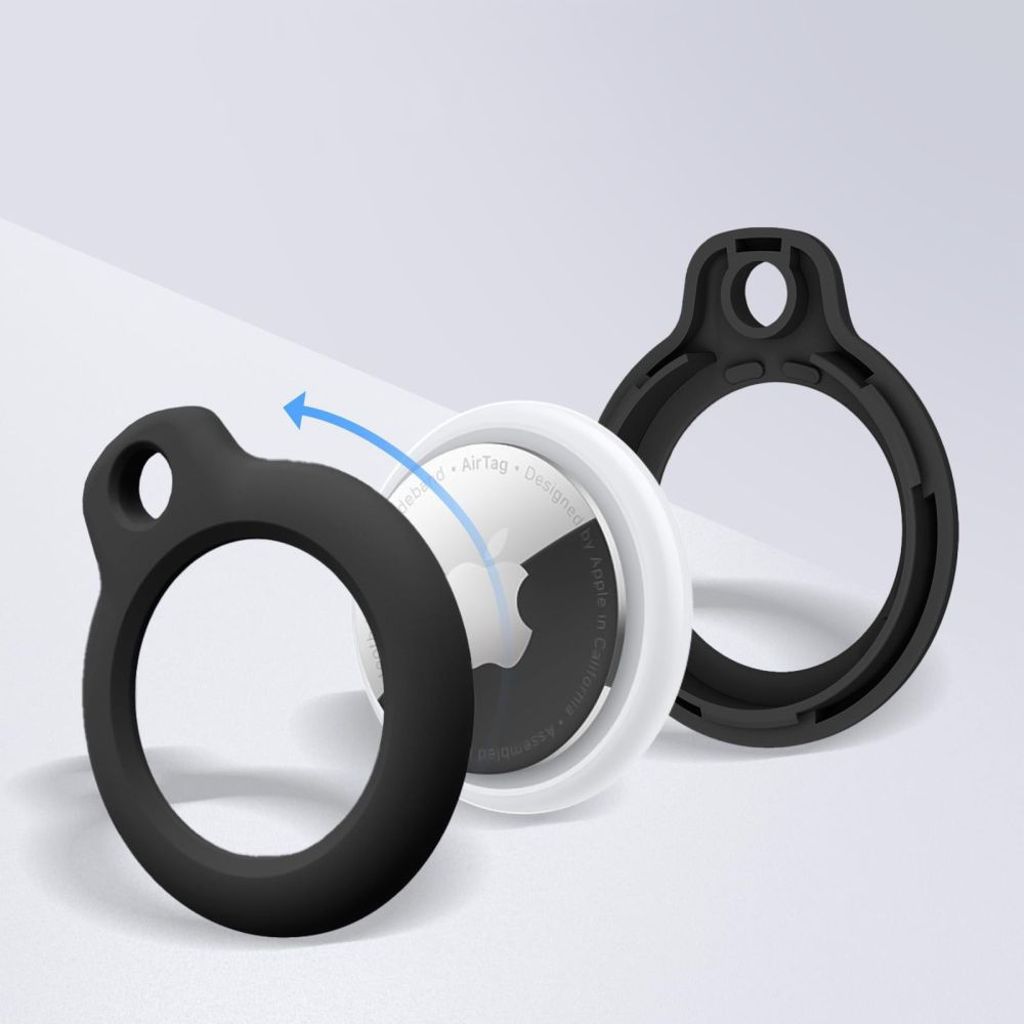Tech-Protect Apple AirTag Kuori karabiinihakalla, 2 kpl – Musta