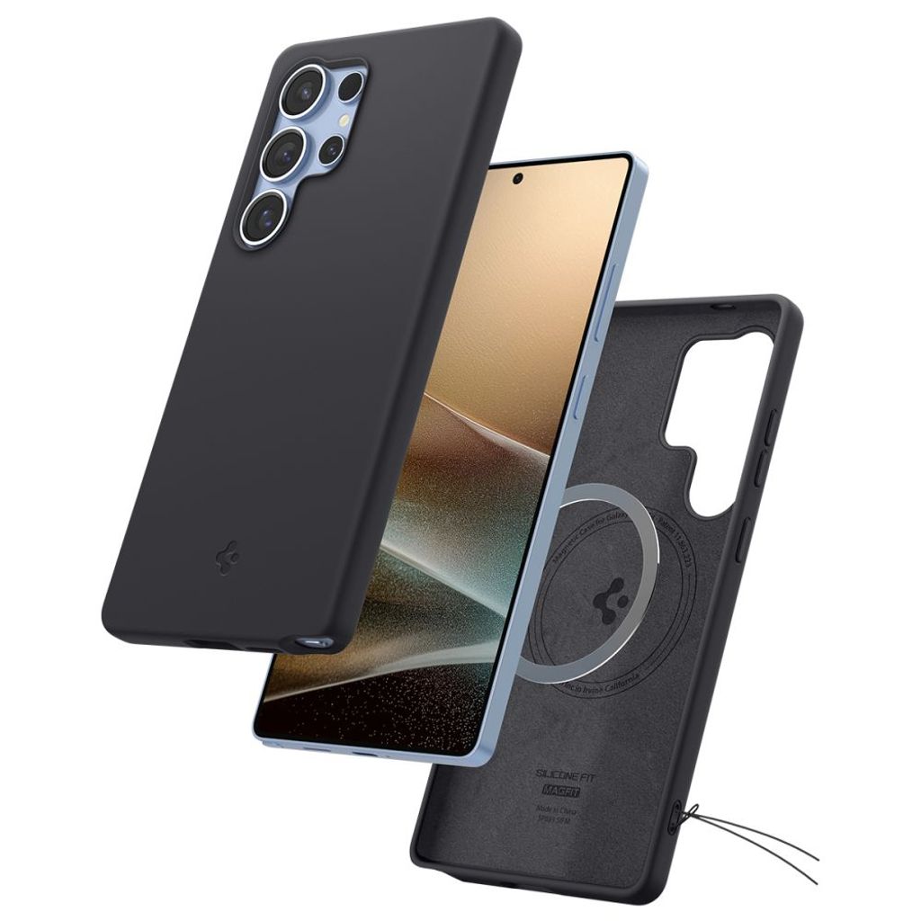 Spigen Silicone Fit MagSafe Deksel til Samsung Galaxy S25 Ultra - Svart