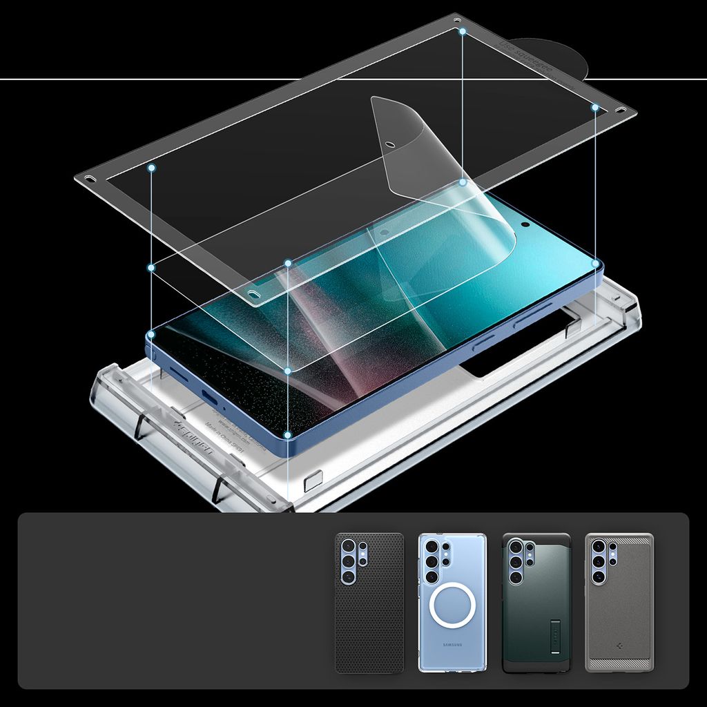 Spigen Elite Shield EZ FIT Skjermbeskytter til Samsung Galaxy S25 Ultra