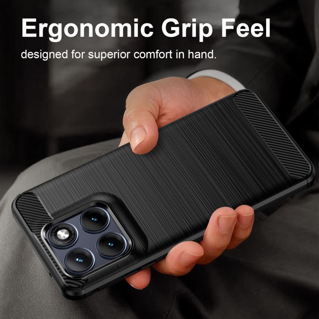 Motorola Edge 70 Fusion Plus/Edge 70 Fusion Deksel Karbonfibertekstur - Svart