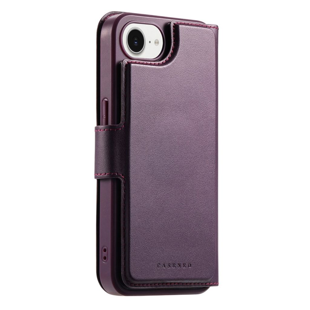 CASENEO iPhone 16e Magnetic Wallet Cover RFID Blocking – Purple