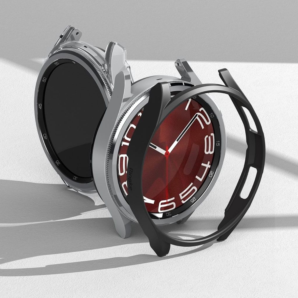 Ringke Slim Kuori Samsung Galaxy Watch 6 Classic 43mm, 2-pakkaus - Musta/Läpinäkyvä