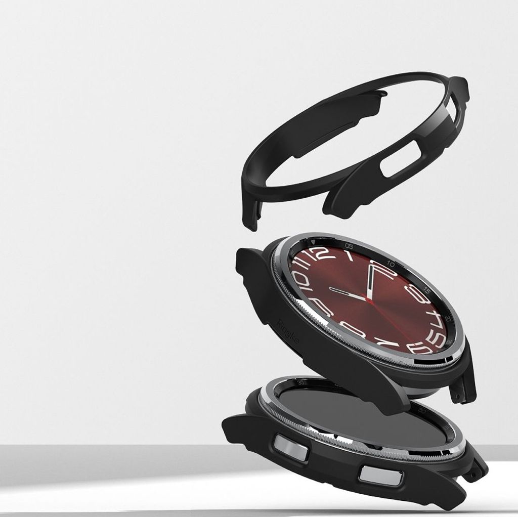 Ringke Slim Kuori Samsung Galaxy Watch 6 Classic 43mm, 2-pakkaus - Musta/Läpinäkyvä