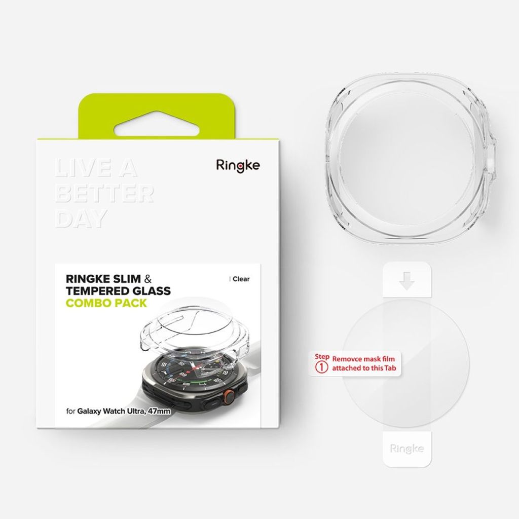 Ringke Samsung Galaxy Watch Ultra 47mm Skal & Skärmskydd – Transparent