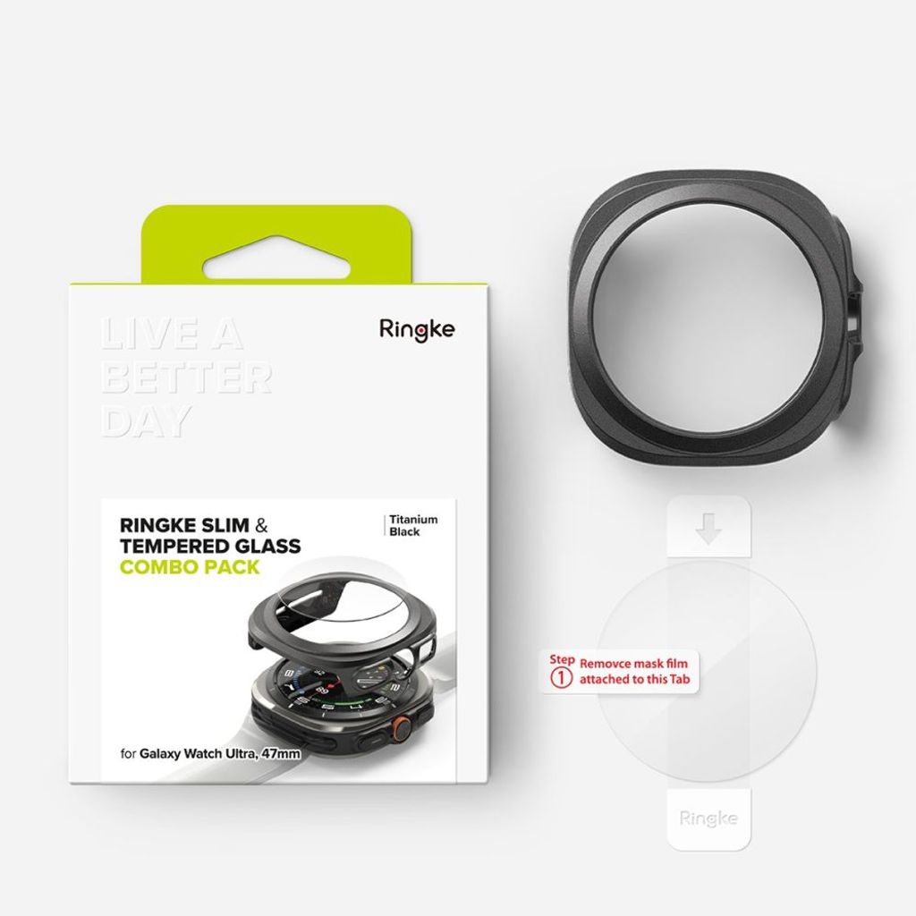 Ringke Samsung Galaxy Watch Ultra 47mm Skal & Skärmskydd - Svart