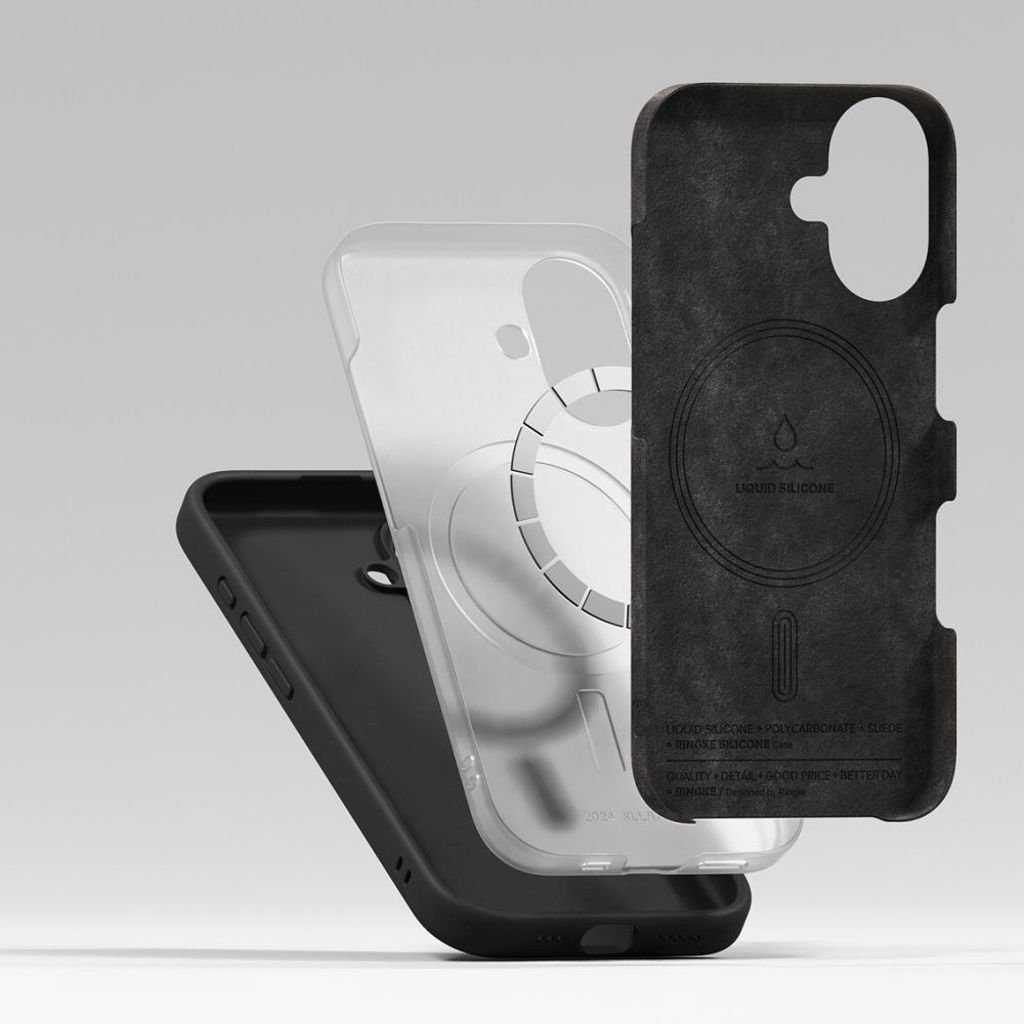 Ringke Silicone MagSafe Deksel til iPhone 16 - Svart