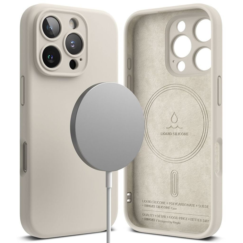 Ringke Silicone MagSafe Case for iPhone 16 Pro - Beige