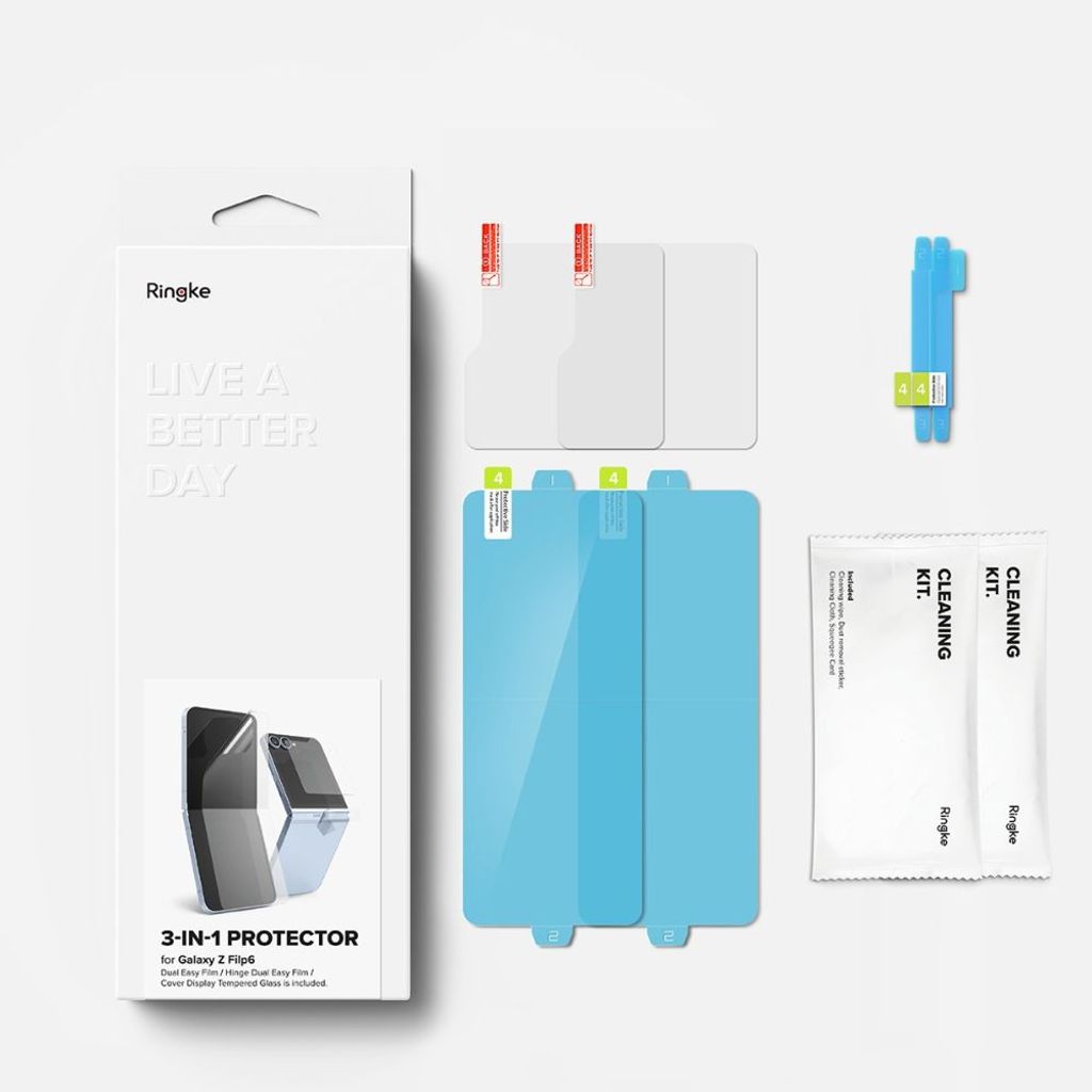 Ringke 3in1 Protector 2-pack Näytönsuoja Samsung Galaxy Z Flip 6