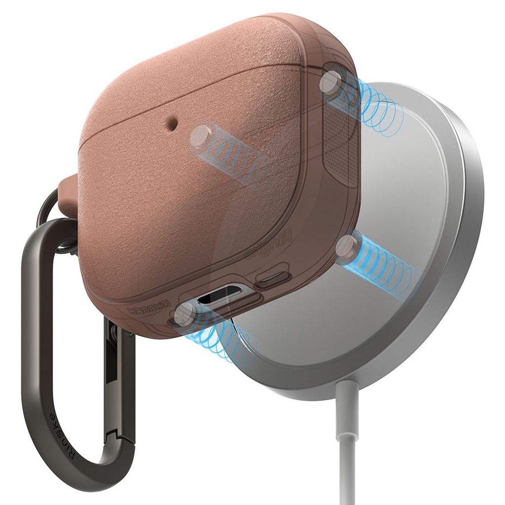 Ringke Onyx MagSafe Case for AirPods 4 - light red