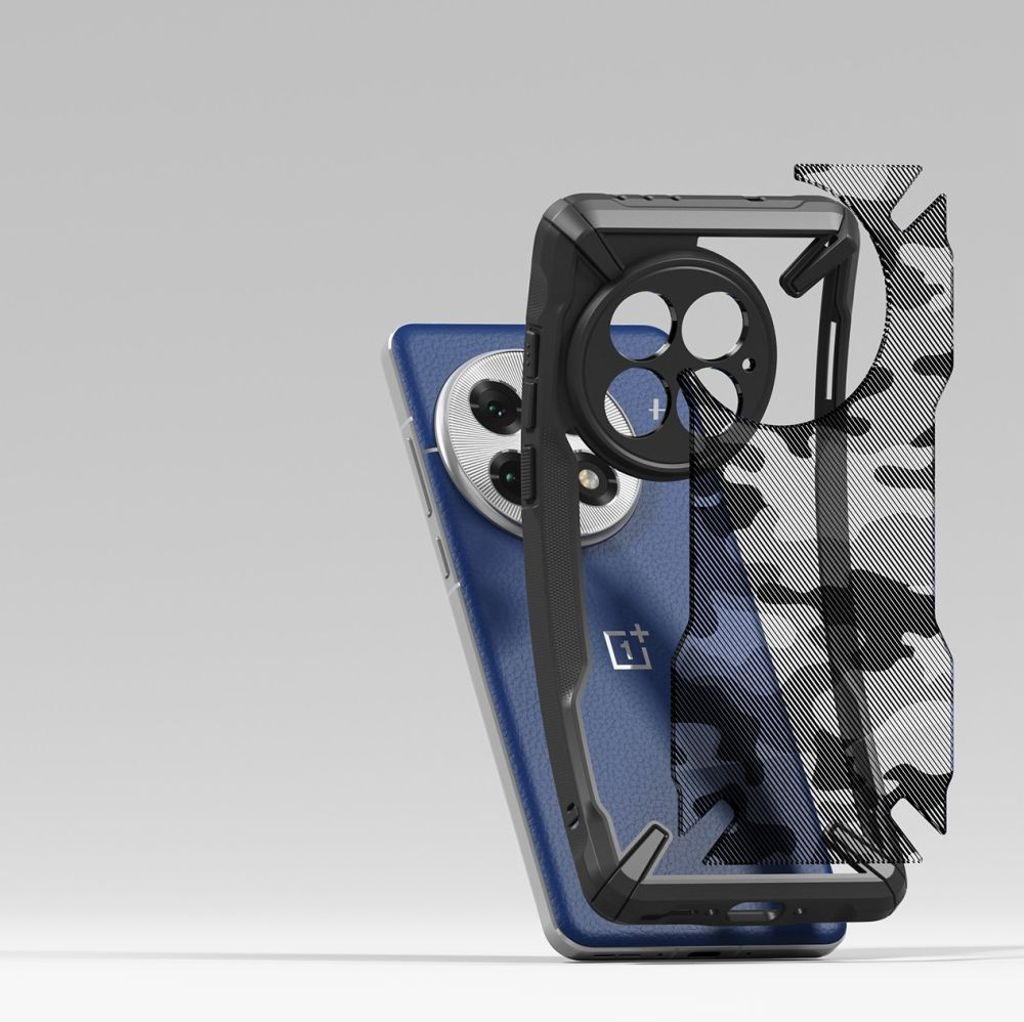 Ringke Fusion X Cover til OnePlus 13 - Sort camouflage