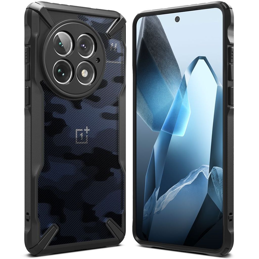 Ringke Fusion X Cover til OnePlus 13 - Sort camouflage