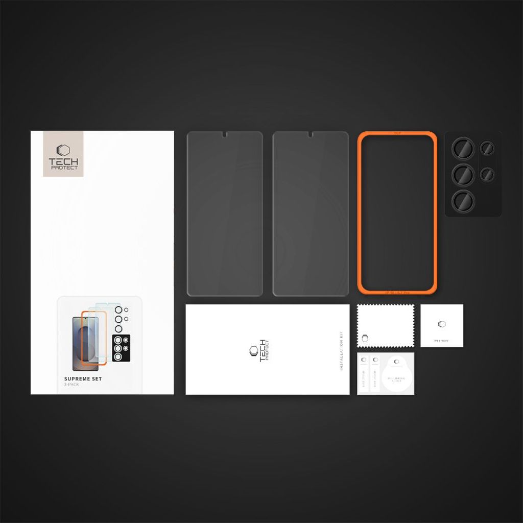 Tech-Protect Supreme Set 2x Skjerm & Linsebeskytter til Samsung Galaxy S25 Ultra