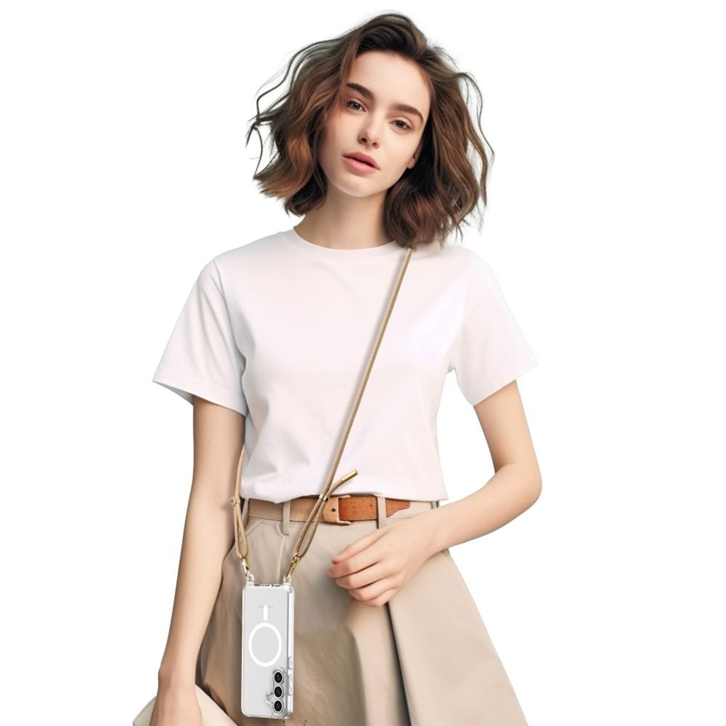 Tech-Protect FlexAir Chain MagSafe Skal till Samsung Galaxy S25 - Svart/Beige