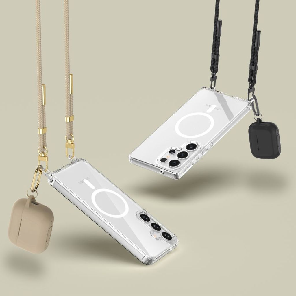 Tech-Protect FlexAir Chain MagSafe Skal till Samsung Galaxy S25 - Svart/Beige