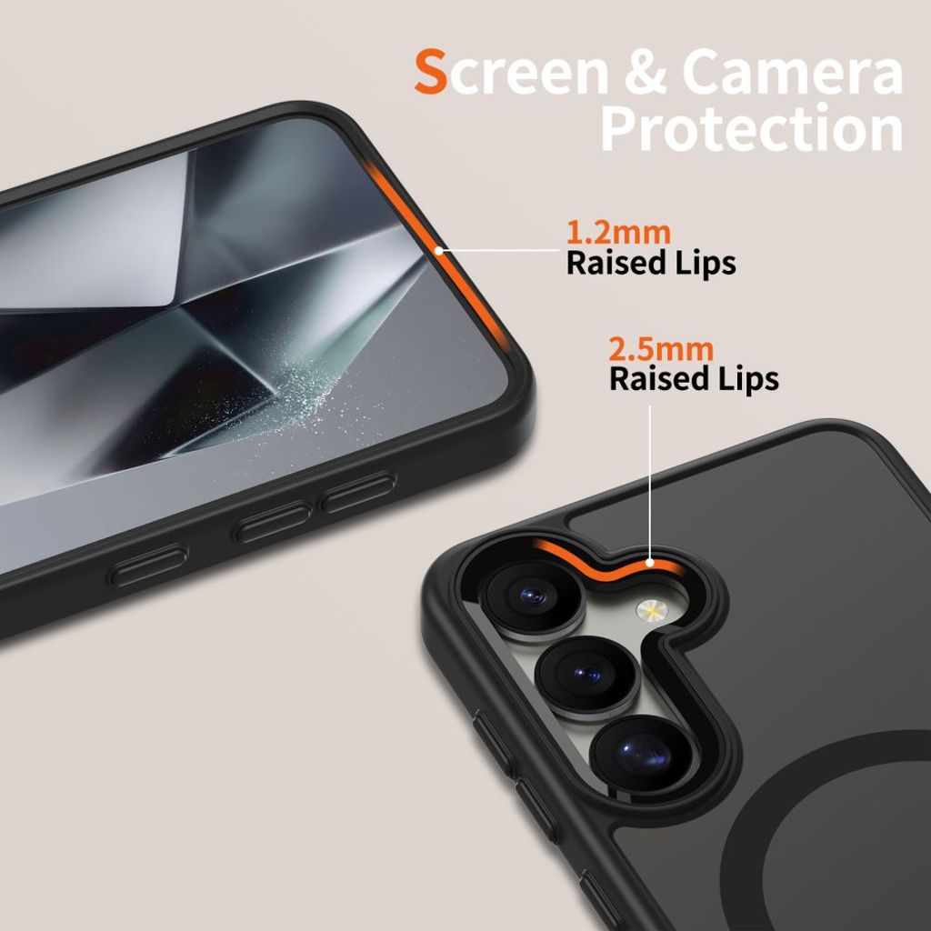 Tech-Protect MagMat MagSafe Skal till Samsung Galaxy S25 - Transparent Svart