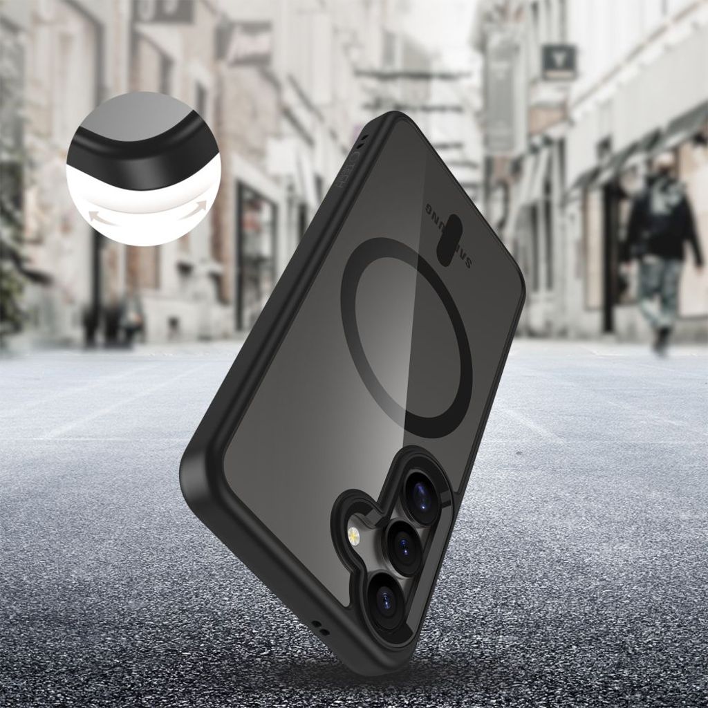 Tech-Protect MagMat MagSafe Skal till Samsung Galaxy S25 - Transparent Svart