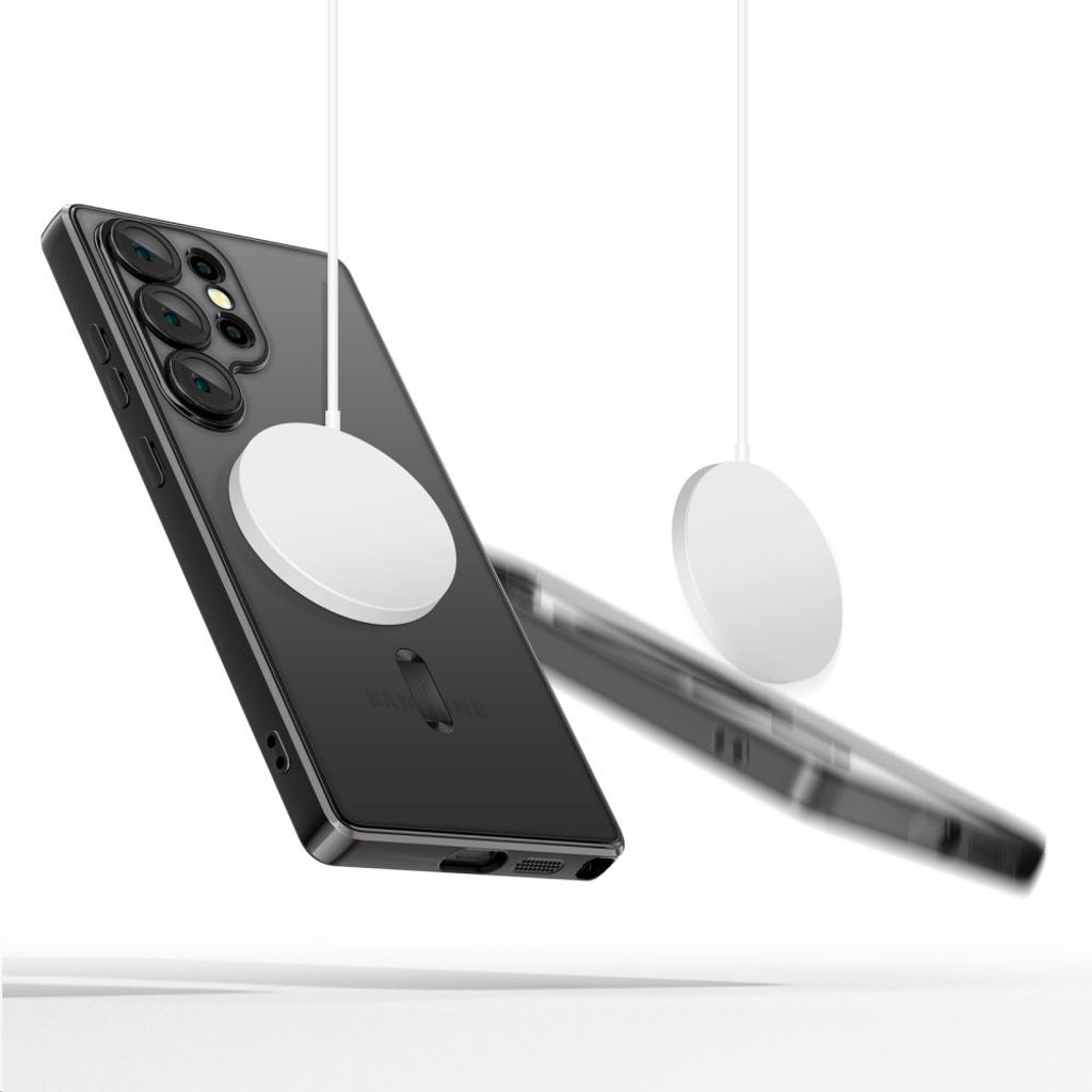 Tech-Protect MagFlex MagSafe Deksel til Samsung Galaxy S25 Ultra - Gjennomsiktig svart