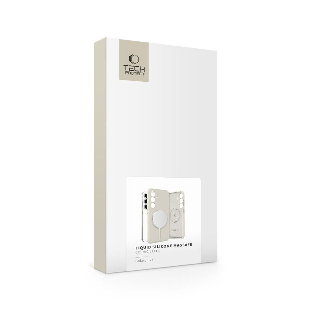Tech-Protect Liquid Silicone Magsafe Skal till Samsung Galaxy S25 - Beige