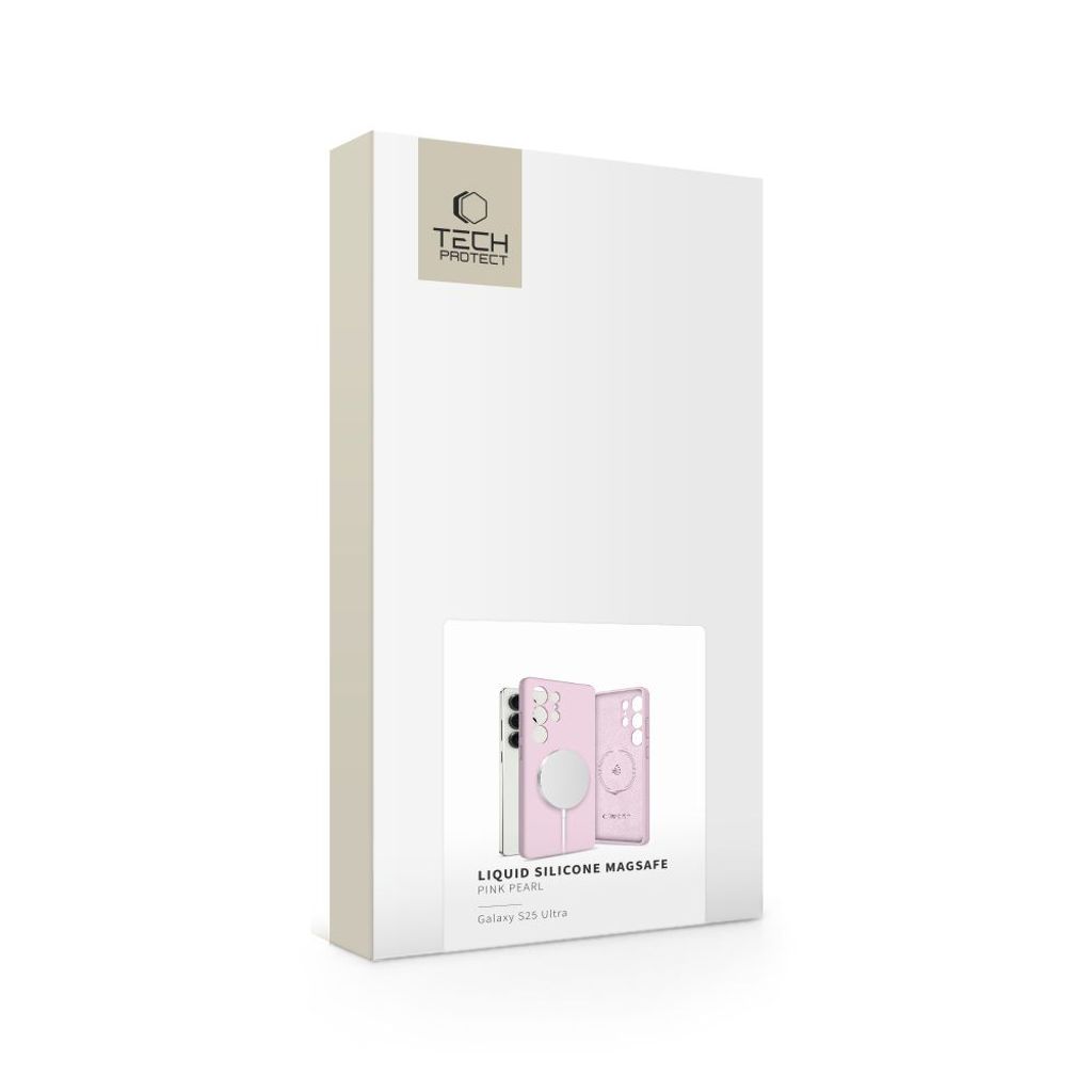 Tech-Protect Liquid Silicone MagSafe Deksel til Samsung Galaxy S25 Ultra - Rosa