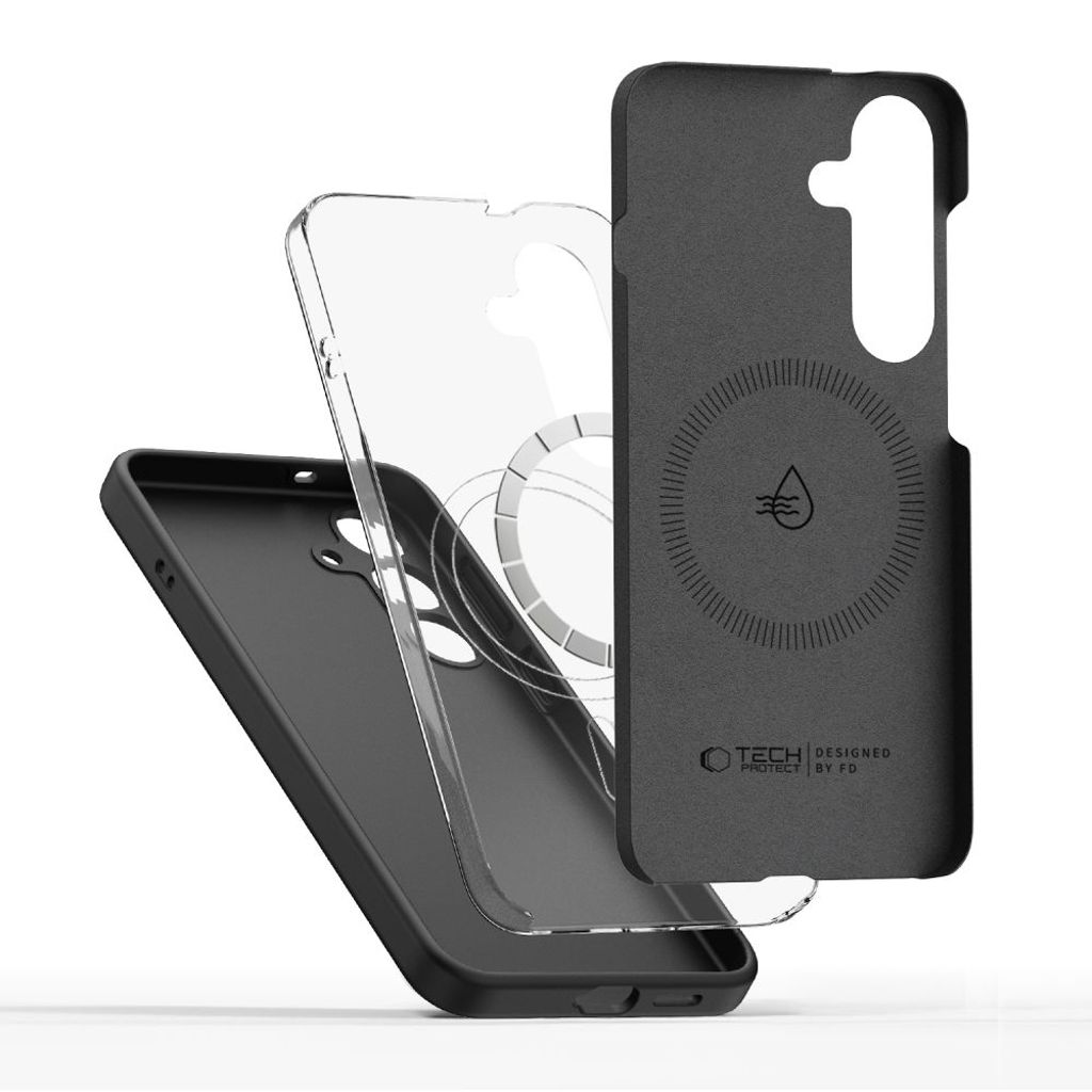 Tech-Protect Liquid Silicone MagSafe Skal till Samsung Galaxy S25 - Svart