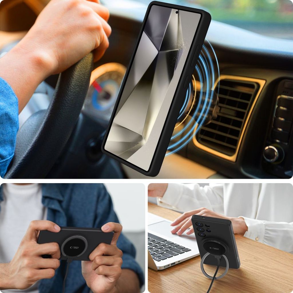 Tech-Protect Liquid Silicone MagSafe Deksel til Samsung Galaxy S25 Ultra - Lilla