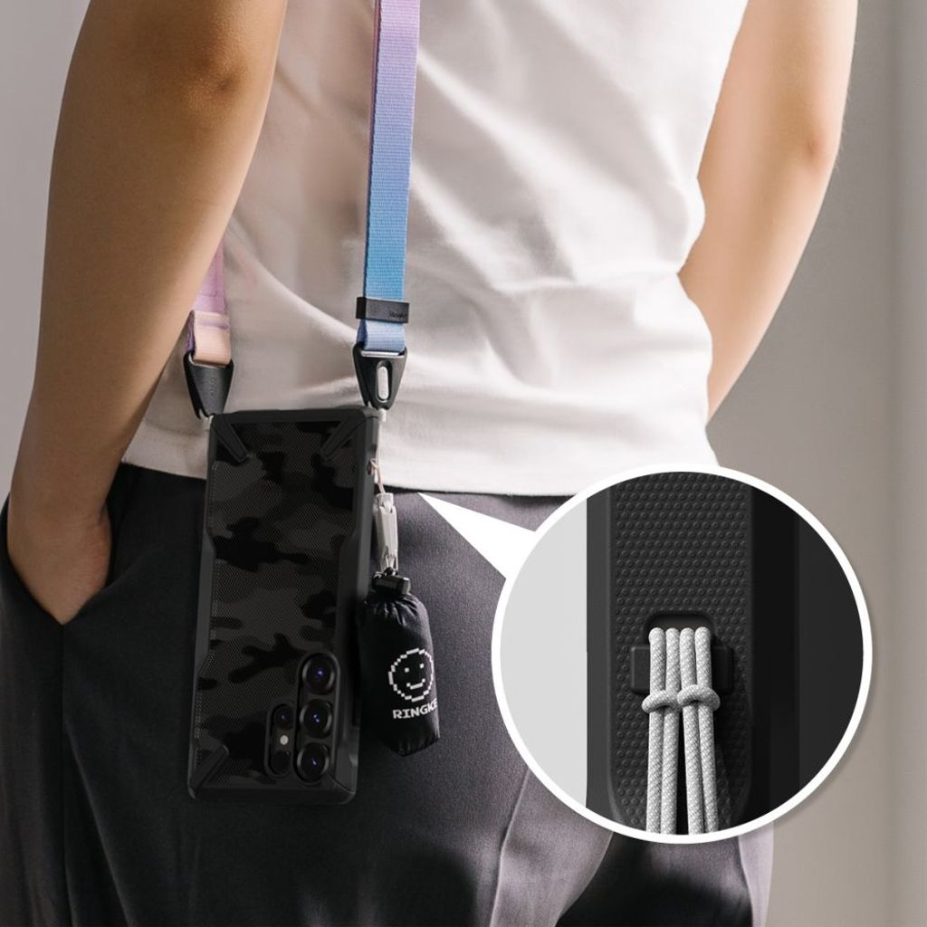 Ringke Fusion X Deksel til Samsung Galaxy S25 Ultra - Svart kamuflasje