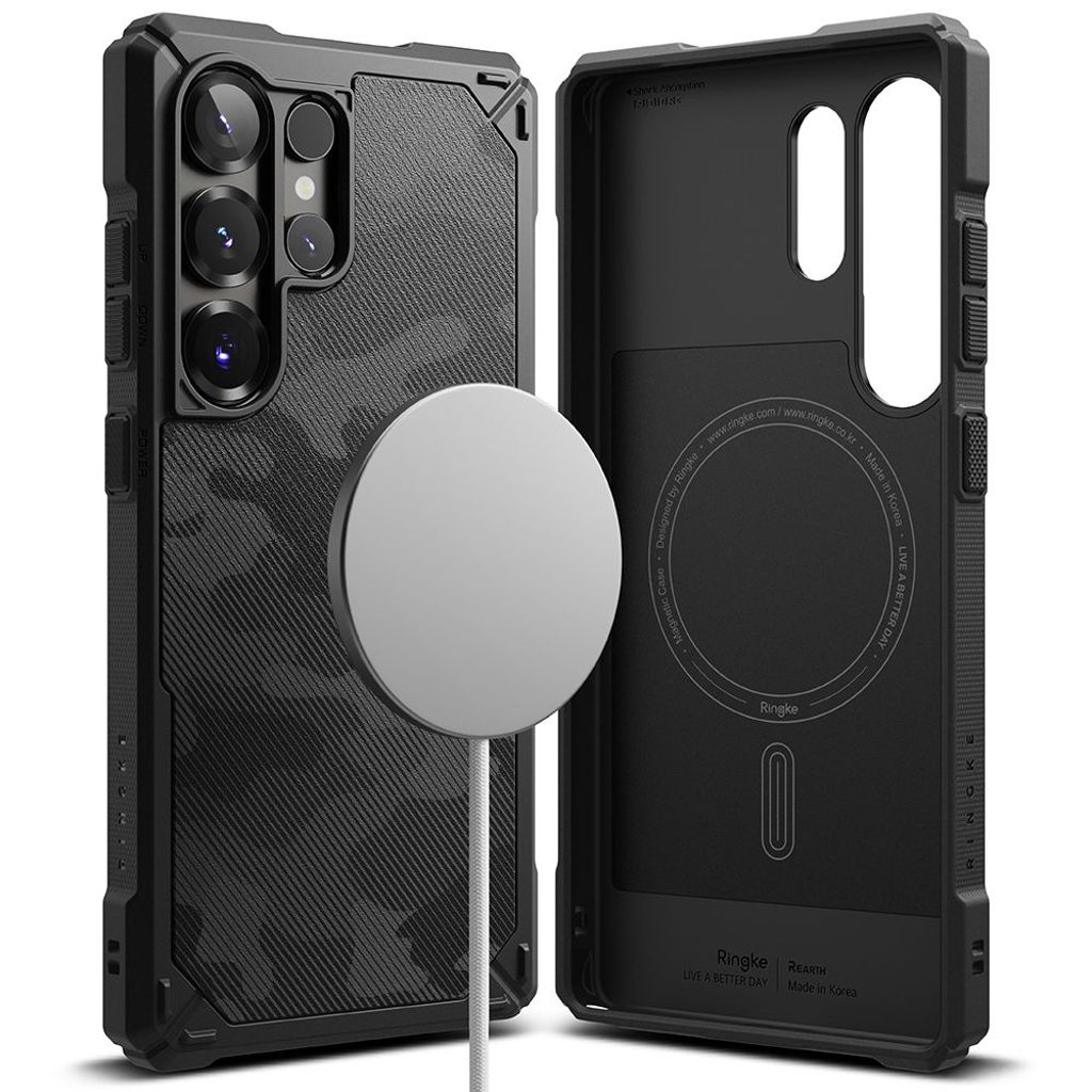 Ringke Rugged Gear MagSafe Cover til Samsung Galaxy S25 Ultra - Sort camouflage