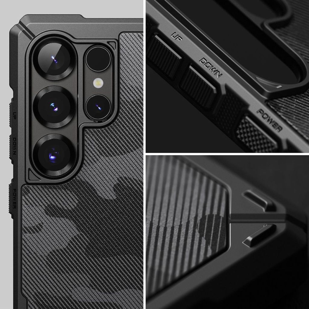 Ringke Rugged Gear MagSafe Cover til Samsung Galaxy S25 Ultra - Sort camouflage