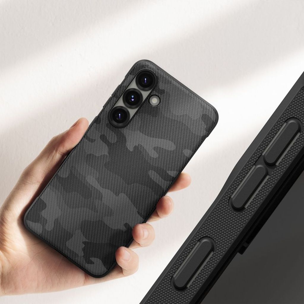 Ringke Onyx Cover til Samsung Galaxy S25 - Sort camouflage