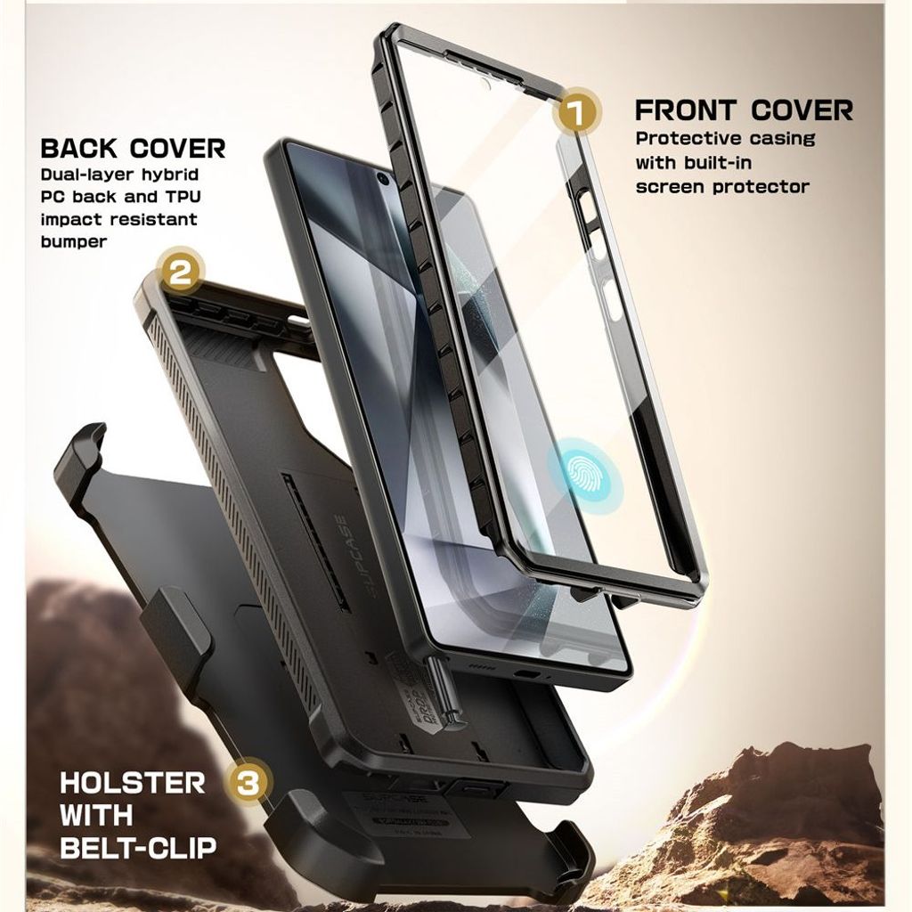 Supcase Unicorn Beetle Pro Skal till Samsung Galaxy S25 Ultra - Svart
