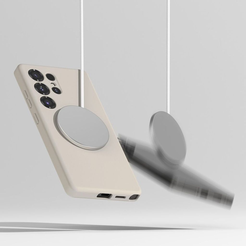 Ringke Silicone MagSafe Cover til Samsung Galaxy S25 Ultra - Beige