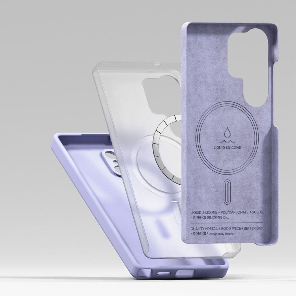 Ringke Silicone MagSafe Cover til Samsung Galaxy S25 Ultra - Lilla