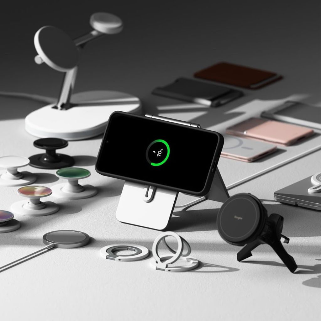 Ringke Silicone MagSafe Cover til Samsung Galaxy S25 Plus - Sort