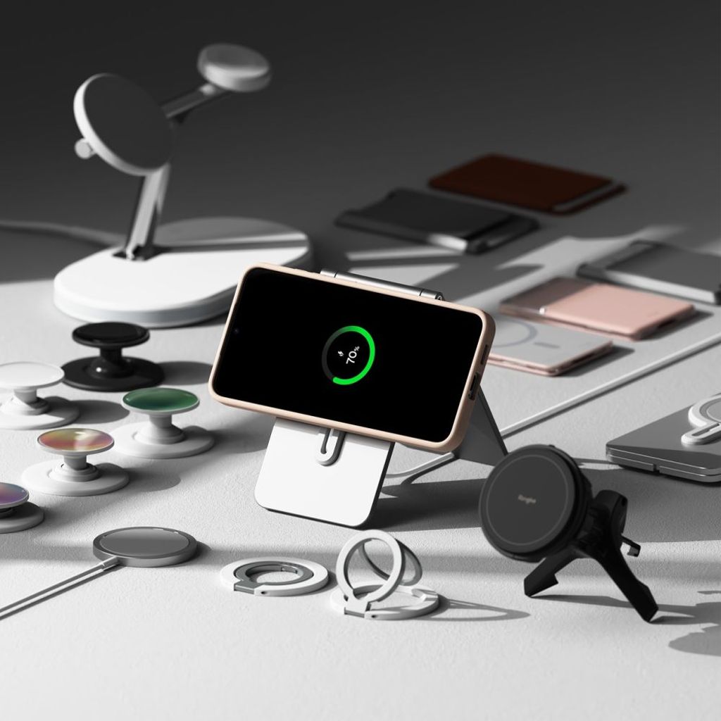 Ringke Silicone MagSafe Cover til Samsung Galaxy S25 Plus - Lyserød