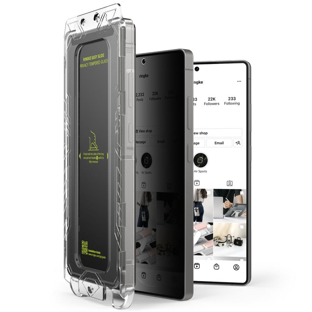 Ringke Easy Slide 2-pack Privacy Glass Skjermbeskytter til Samsung Galaxy S25 Ultra