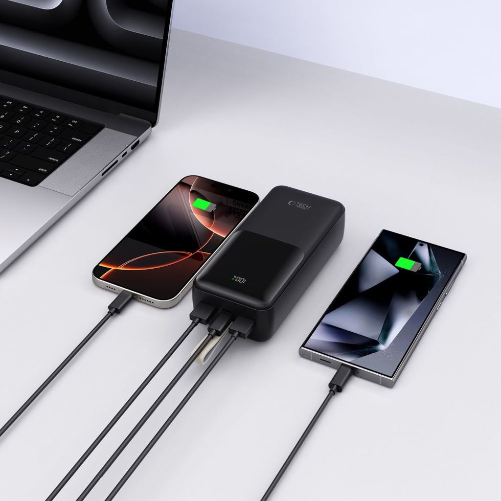 Powerbank Tech-Protect PB03 30000mAh 22.5W - svart