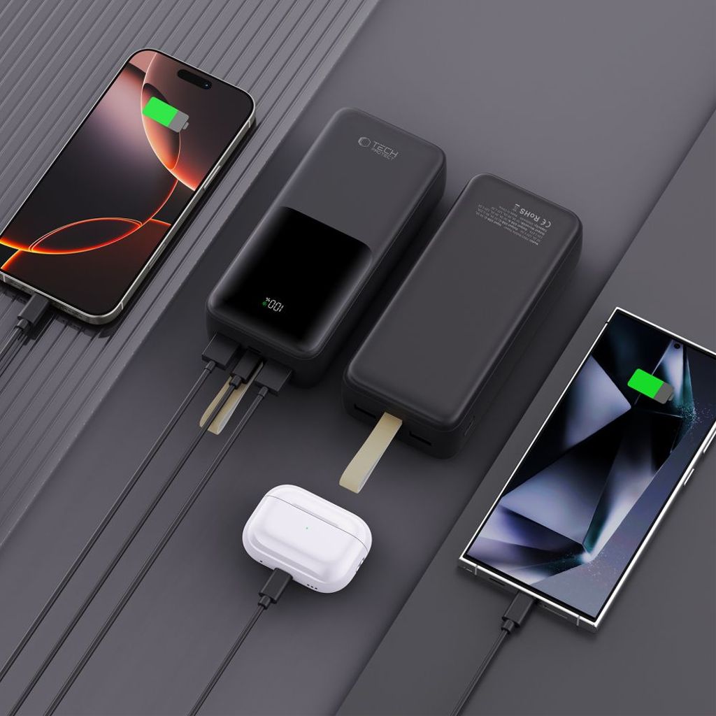 Powerbank Tech-Protect PB03 30000mAh 22.5W - svart
